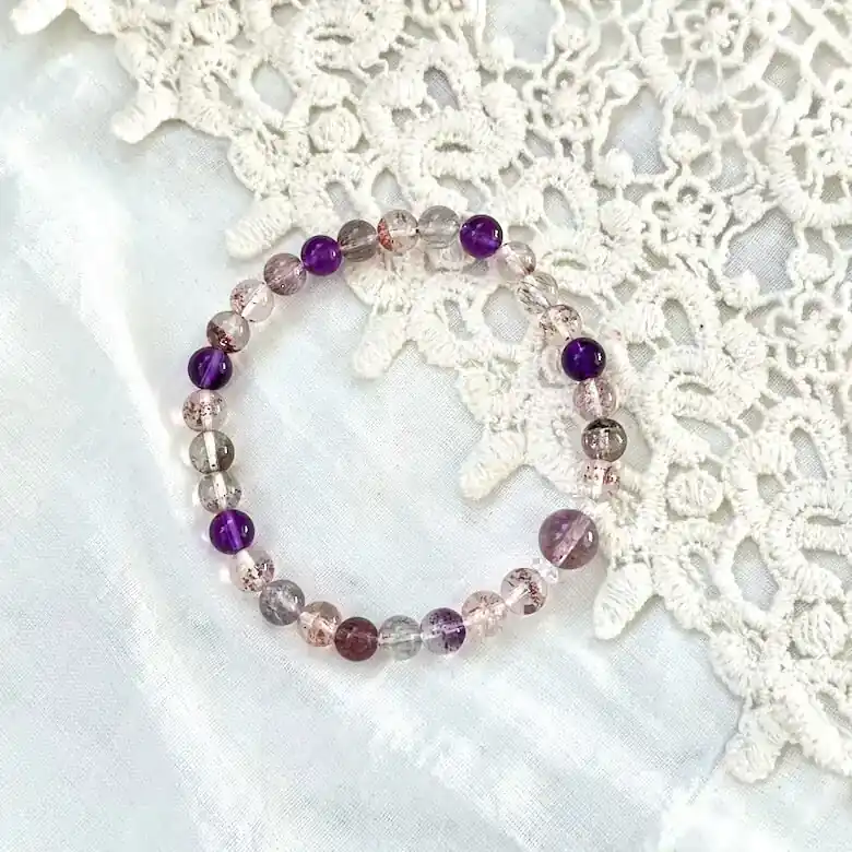 スーパーセブン6mm＊アクアマリンバングル