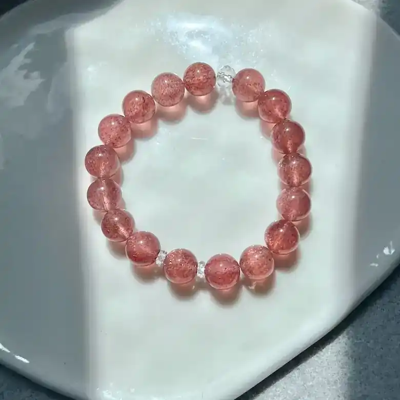 ストロベリークォーツ・カット水晶