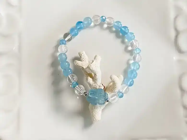 Genuine：アクアマリン＊雪の結晶：3月の誕生石