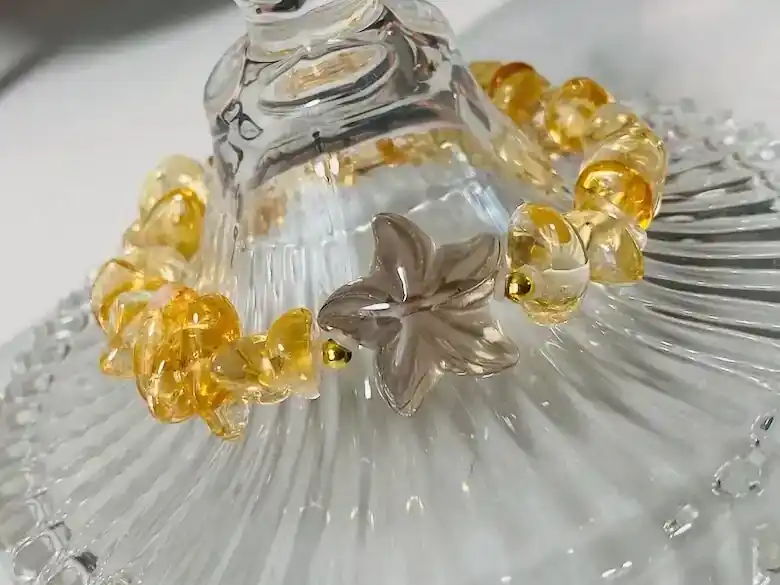 Genuine：シトリンナゲットチップ＊プルメリアカットスモーキークォーツ