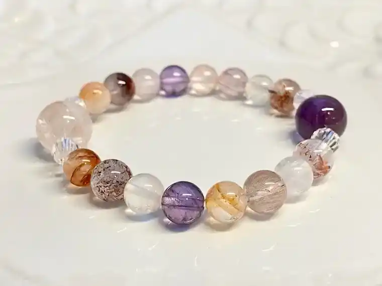 スーパーセブン＊ピンクマニカラン水晶＊夏の金魚鉢＊SEASONS