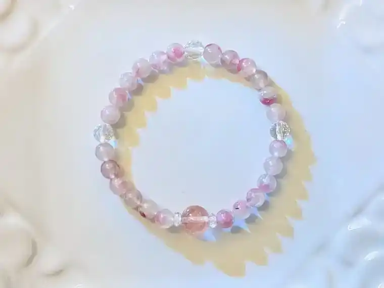 ストロベリークォーツ＊ピンンクトルマリンインシリカ＊SEASONS：桜の頃