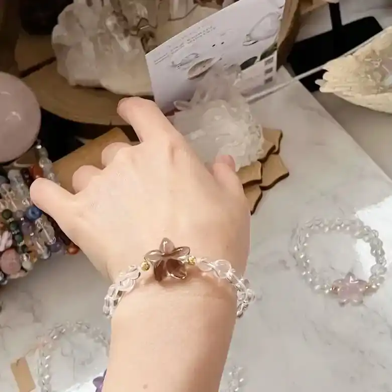 SEASONS：スモーキークォーツのプルメリア